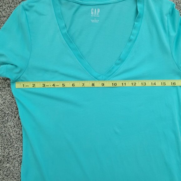 Ladies Mint Green GAP V-Neck T-shirt Small - Picture 6 of 10